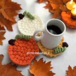 Crochet Harvest Pumpkin Coaster Pattern