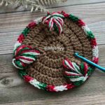 Festive Christmas Maple Leaf Coaster Crochet Pattern
