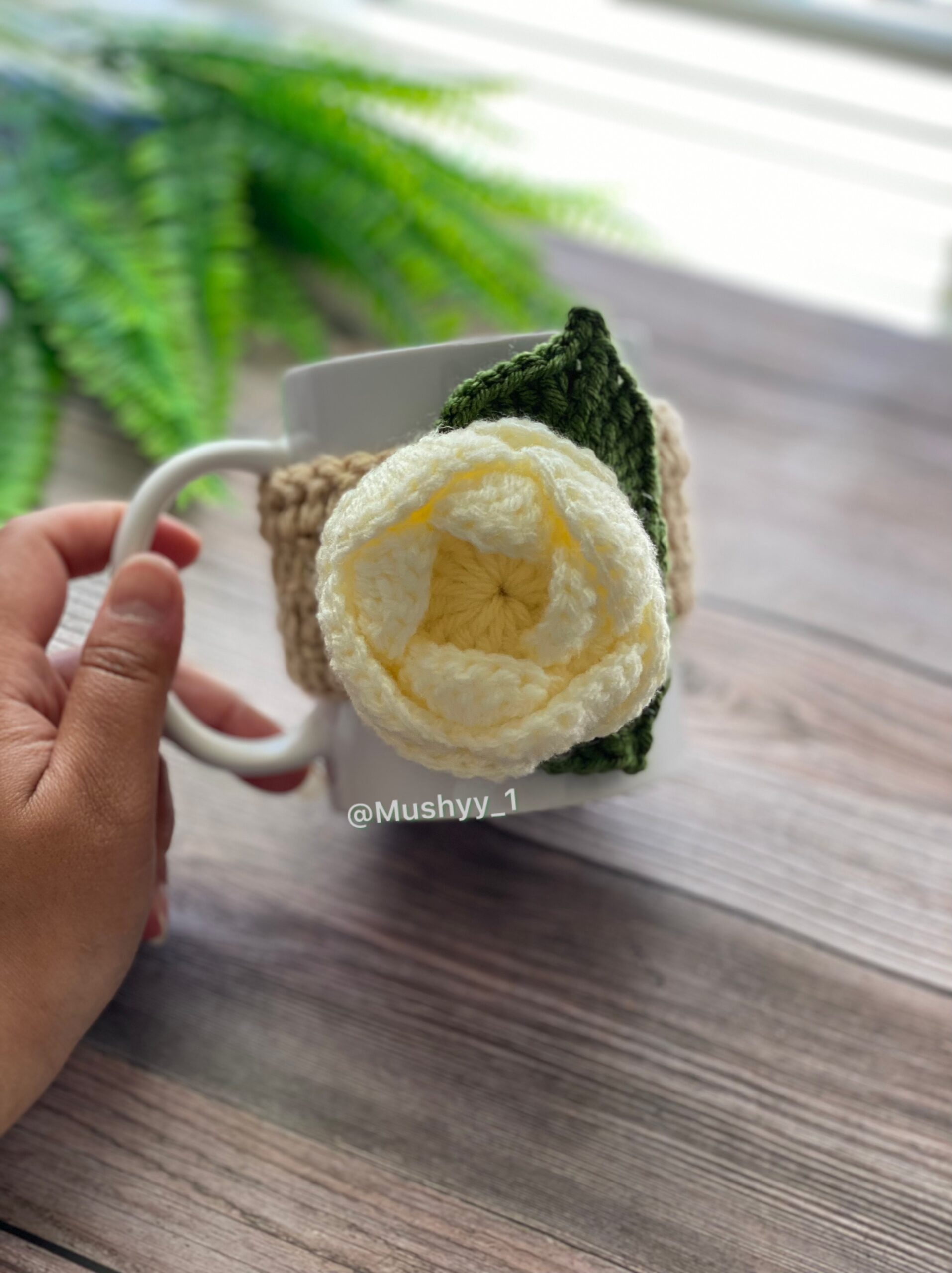 Crochet Blooming Rose Mug Cozy Pattern - Image 7