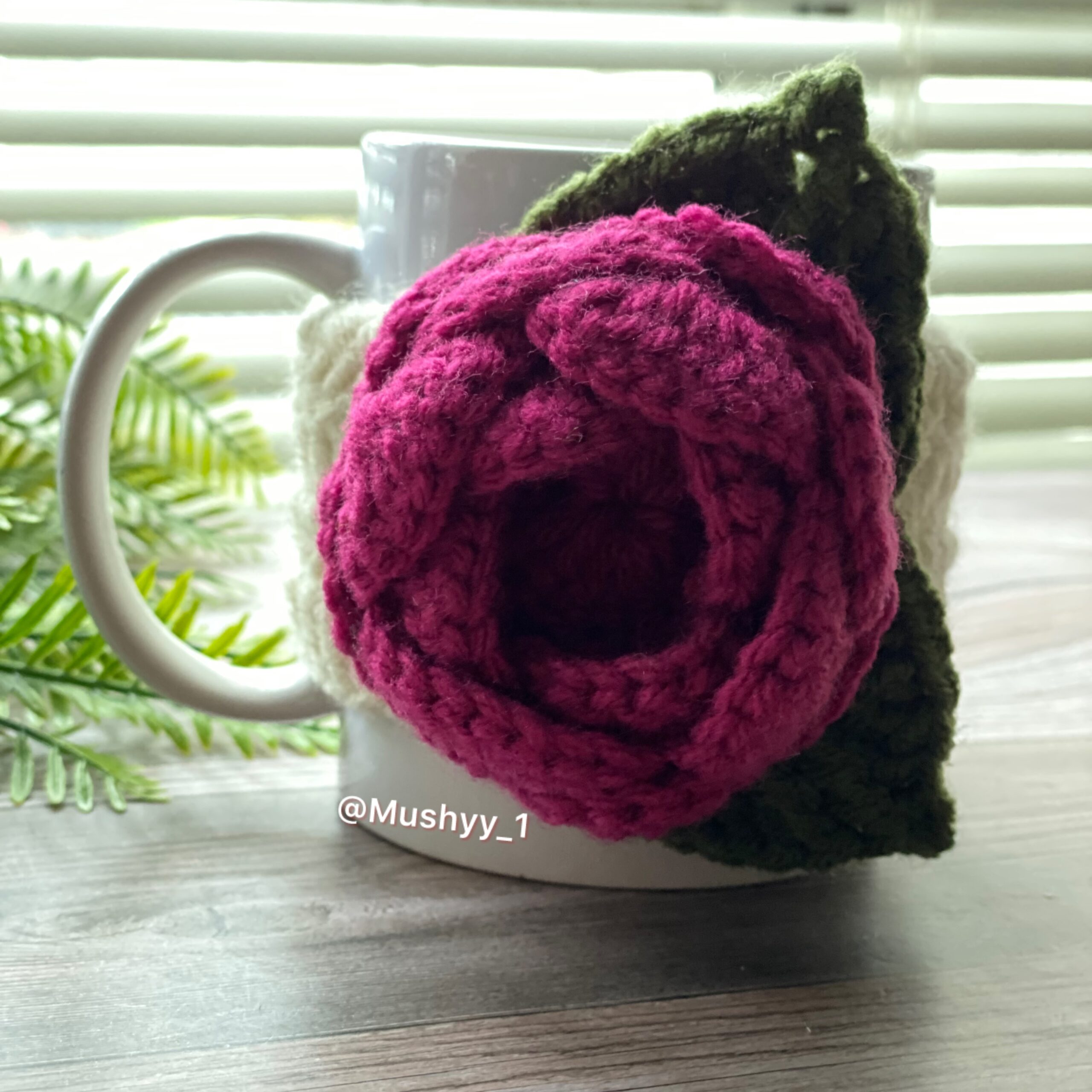 Crochet Blooming Rose Mug Cozy Pattern - Image 6