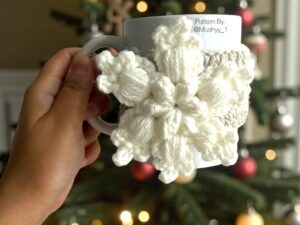 Crochet Snowflake Mug Cozy Pattern