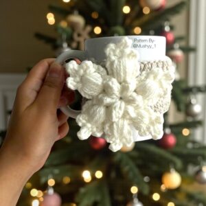Crochet Snowflake Mug Cozy Pattern