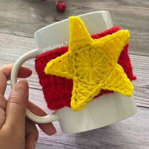 Crochet Star Mug Cozy Pattern: Easy Beginner DIY (PDF Pattern)