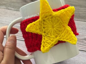 Crochet Star Mug Cozy Pattern: Easy Beginner DIY (PDF Pattern)