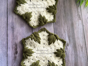 Maple Leaves Crochet Hexagon  Pattern By Mushyy