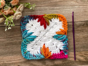 Maple Leaf Crochet Granny Square Pattern By Mushyy