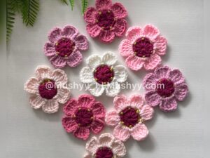 Cherry Blossom Crochet Flower Pattern by Mushyy