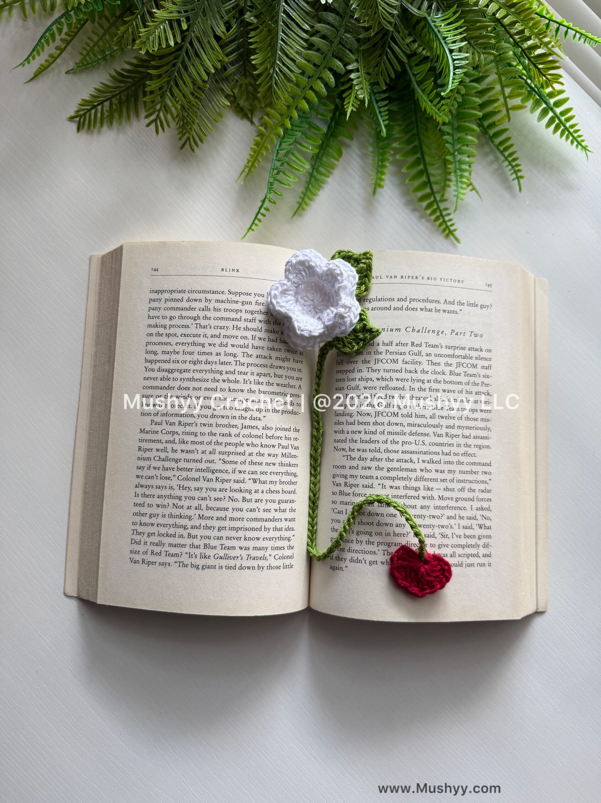 Timeless Rose Crochet Bookmark Pattern By Mushyy - Image 2