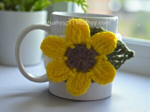 Crochet Flower Mug Cozy Pattern By Mushyy