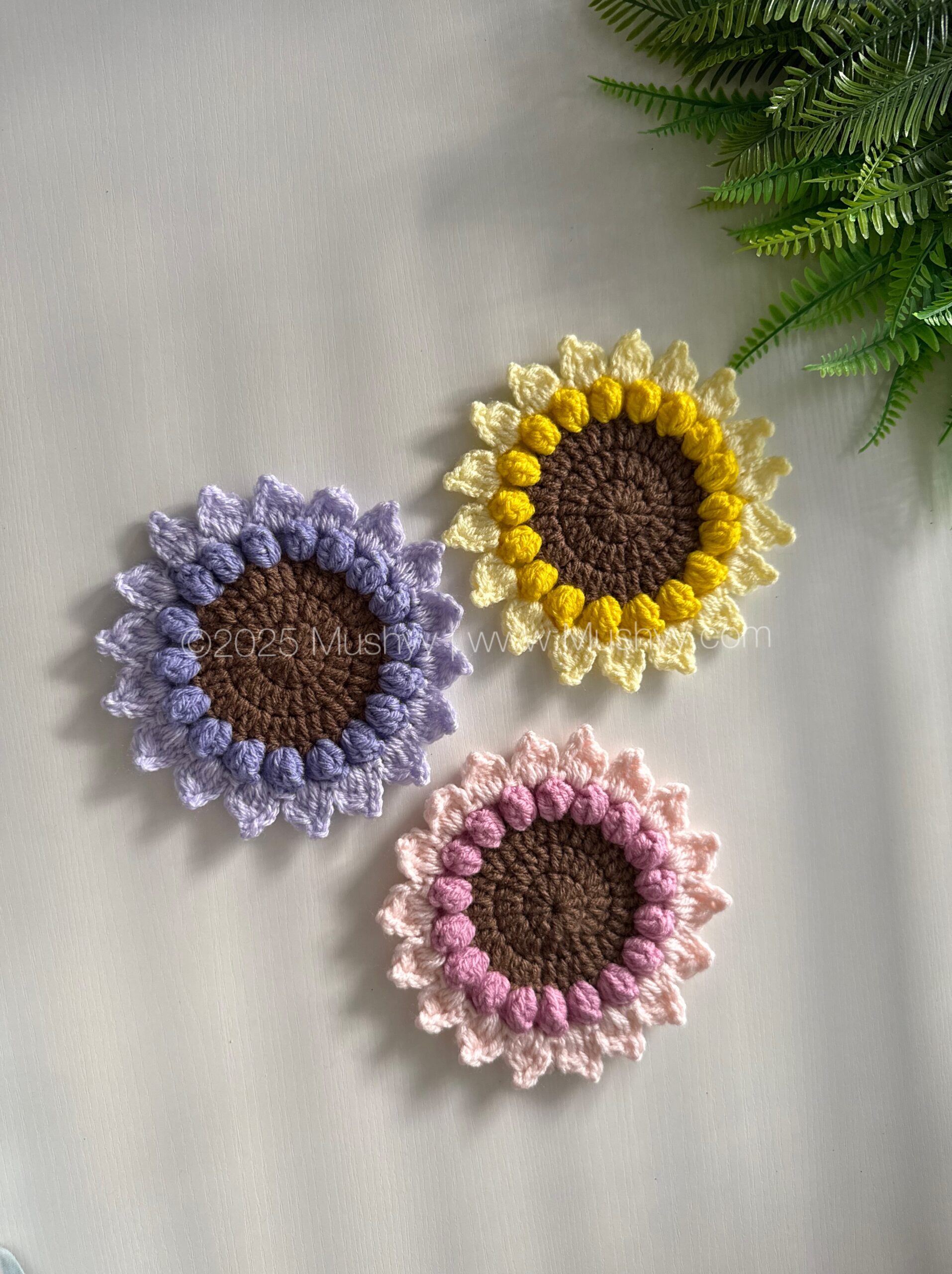 Crochet SunBloom Coaster Pattern By Mushyy - Image 3