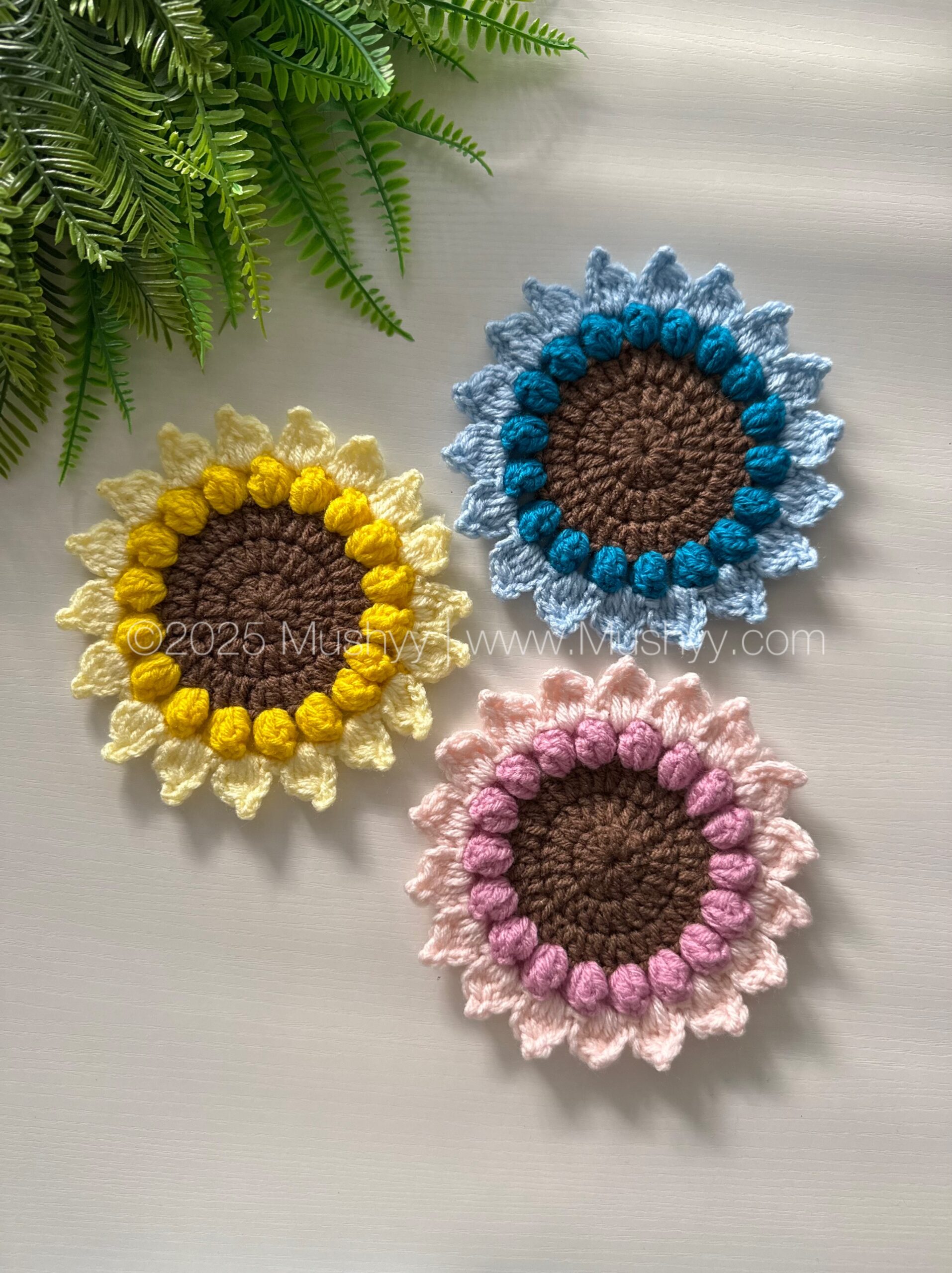 Crochet SunBloom Coaster Pattern By Mushyy - Image 4