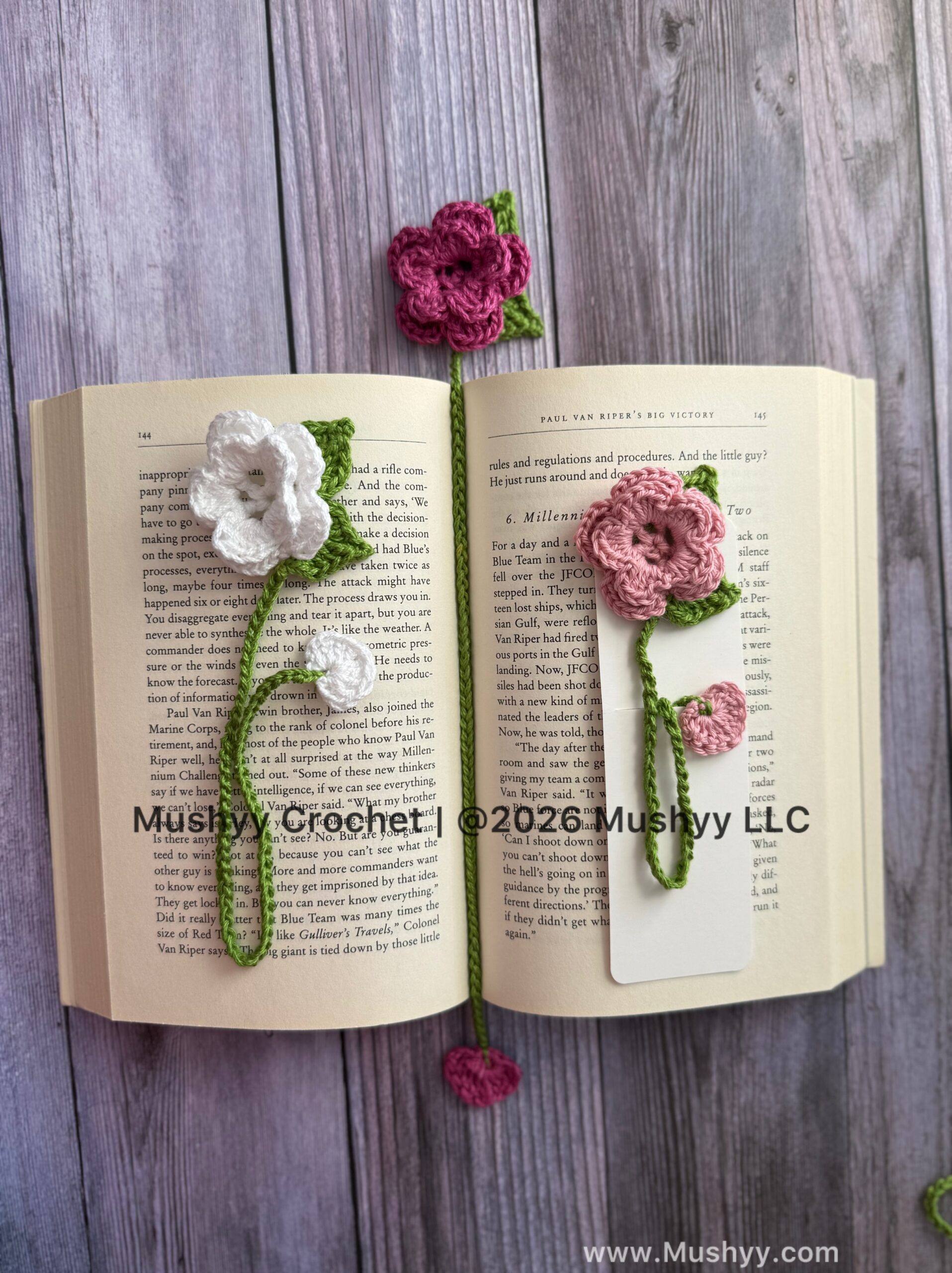 Timeless Rose Crochet Bookmark Pattern By Mushyy - Image 5
