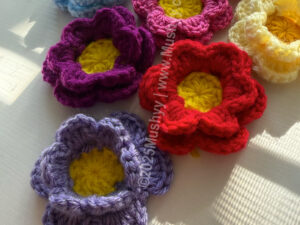 Crochet 3D Flower Pattern By Mushyy