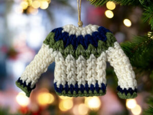 Warm WishesCrochet Sweater Christmas Ornament  Pattern