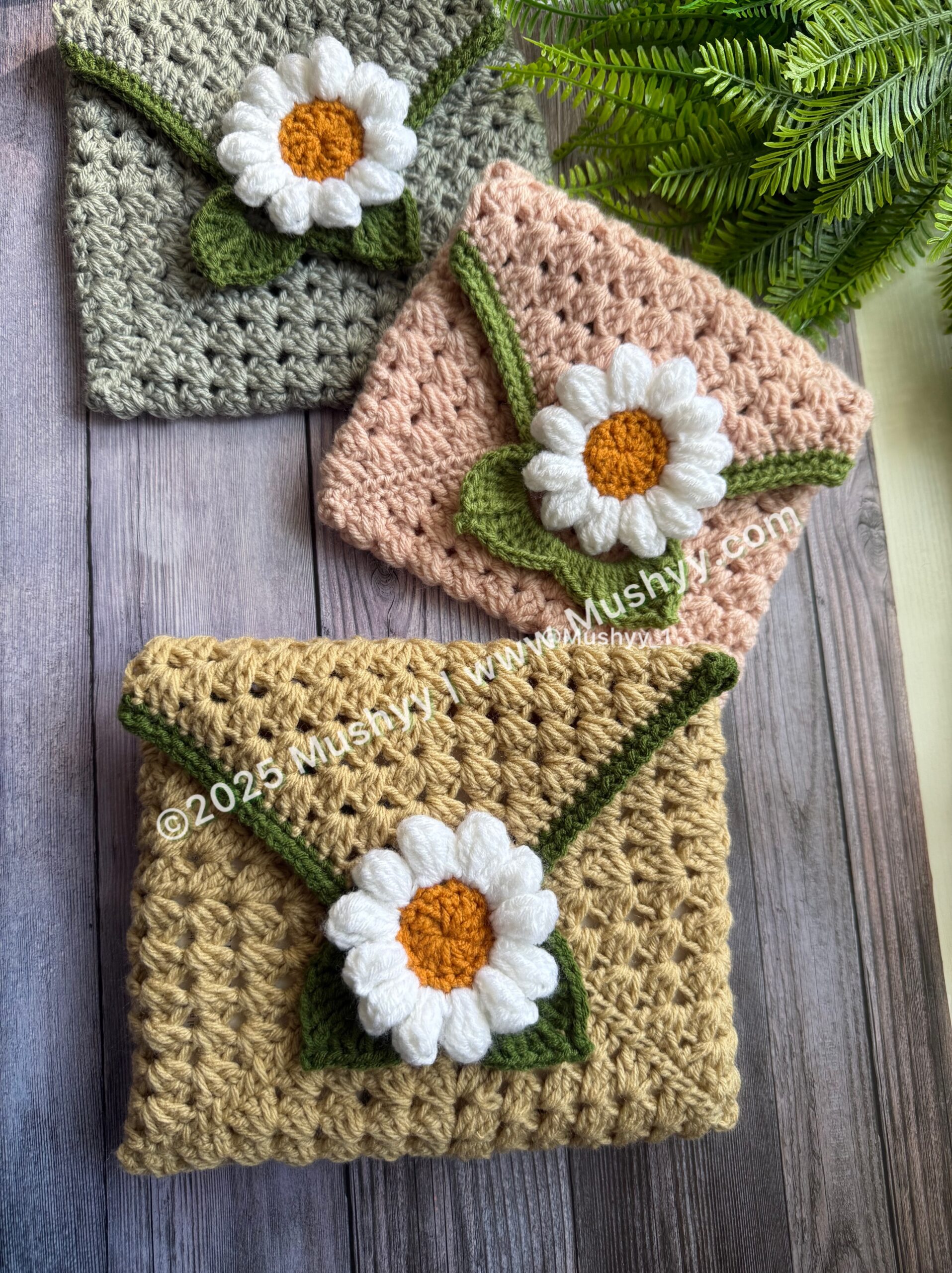 Crochet Daisy Envelope Book Sleeve Pattern By Mushyy - Image 3