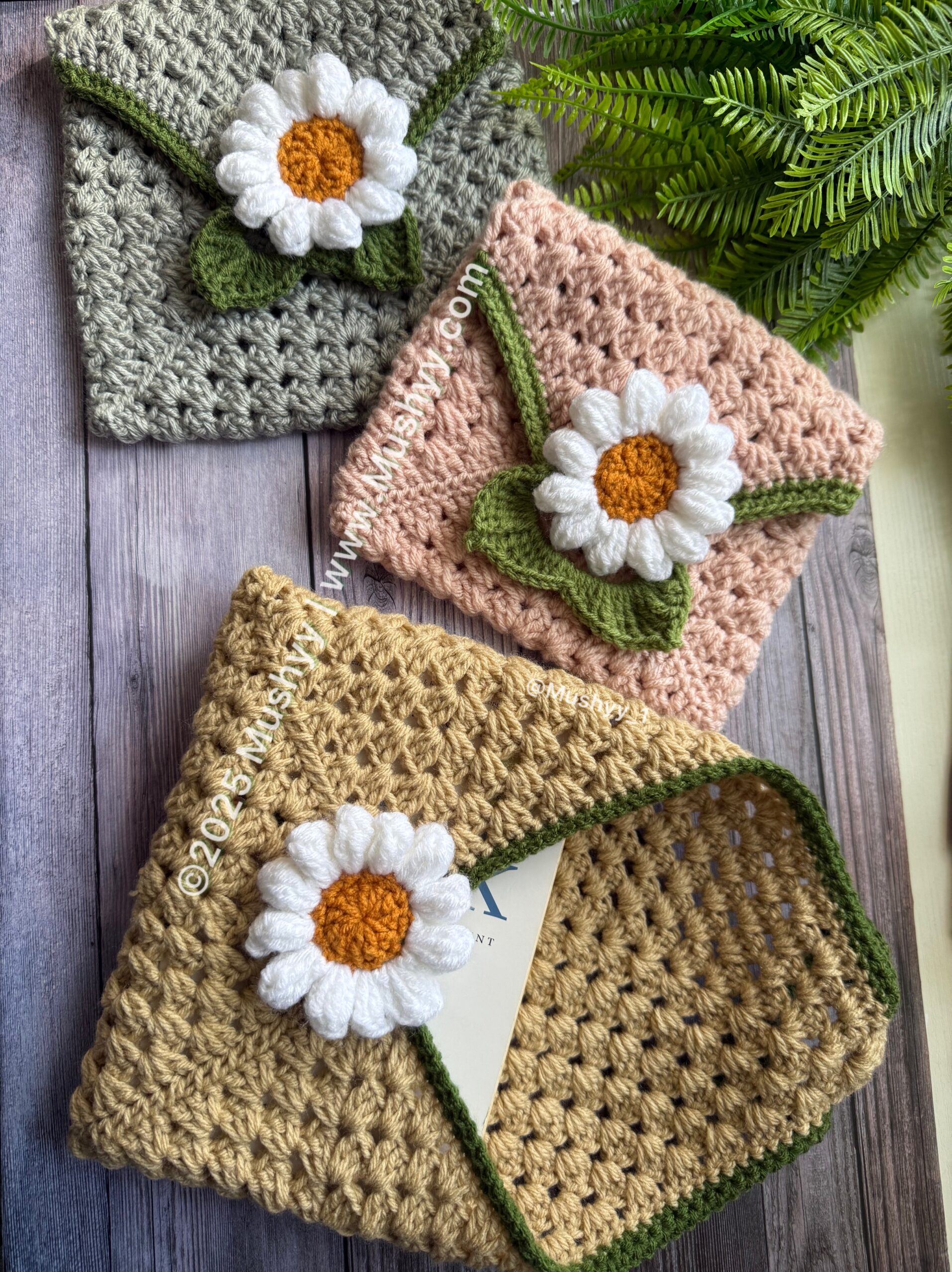 Crochet Daisy Envelope Book Sleeve Pattern By Mushyy - Image 5