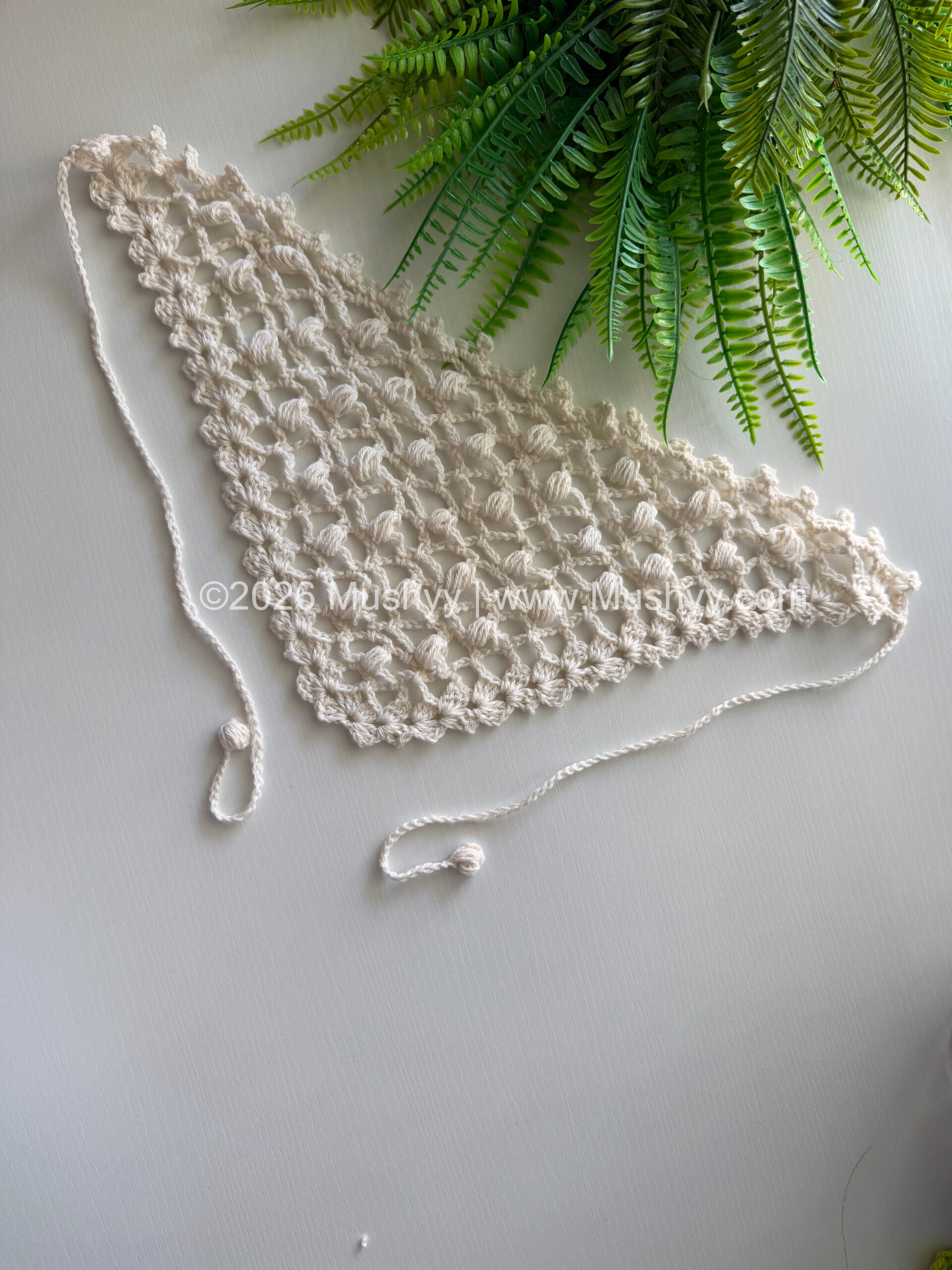 Pearl Lace Crochet Bandana Pattern - Image 2