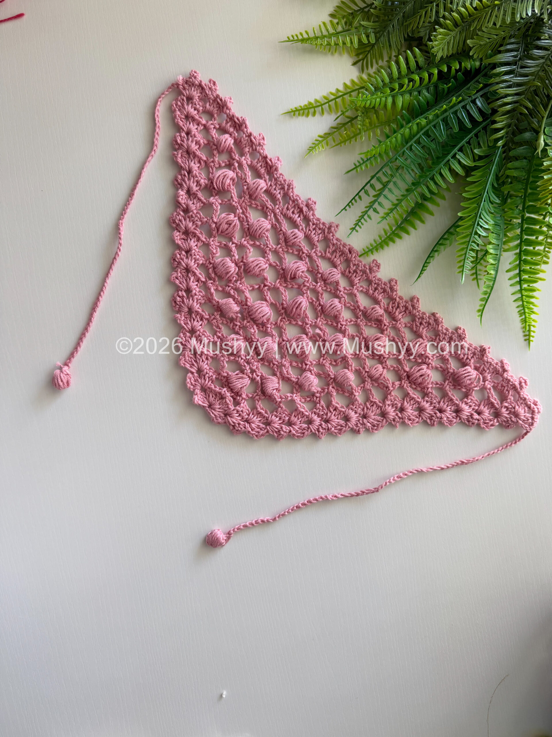Pearl Lace Crochet Bandana Pattern - Image 3