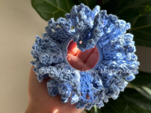 Lacey Mesh Crochet Scrunchie Pattern