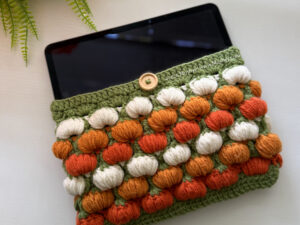 Pumpkin Obsessed Crochet Book Sleeve Pattern By Mushyy