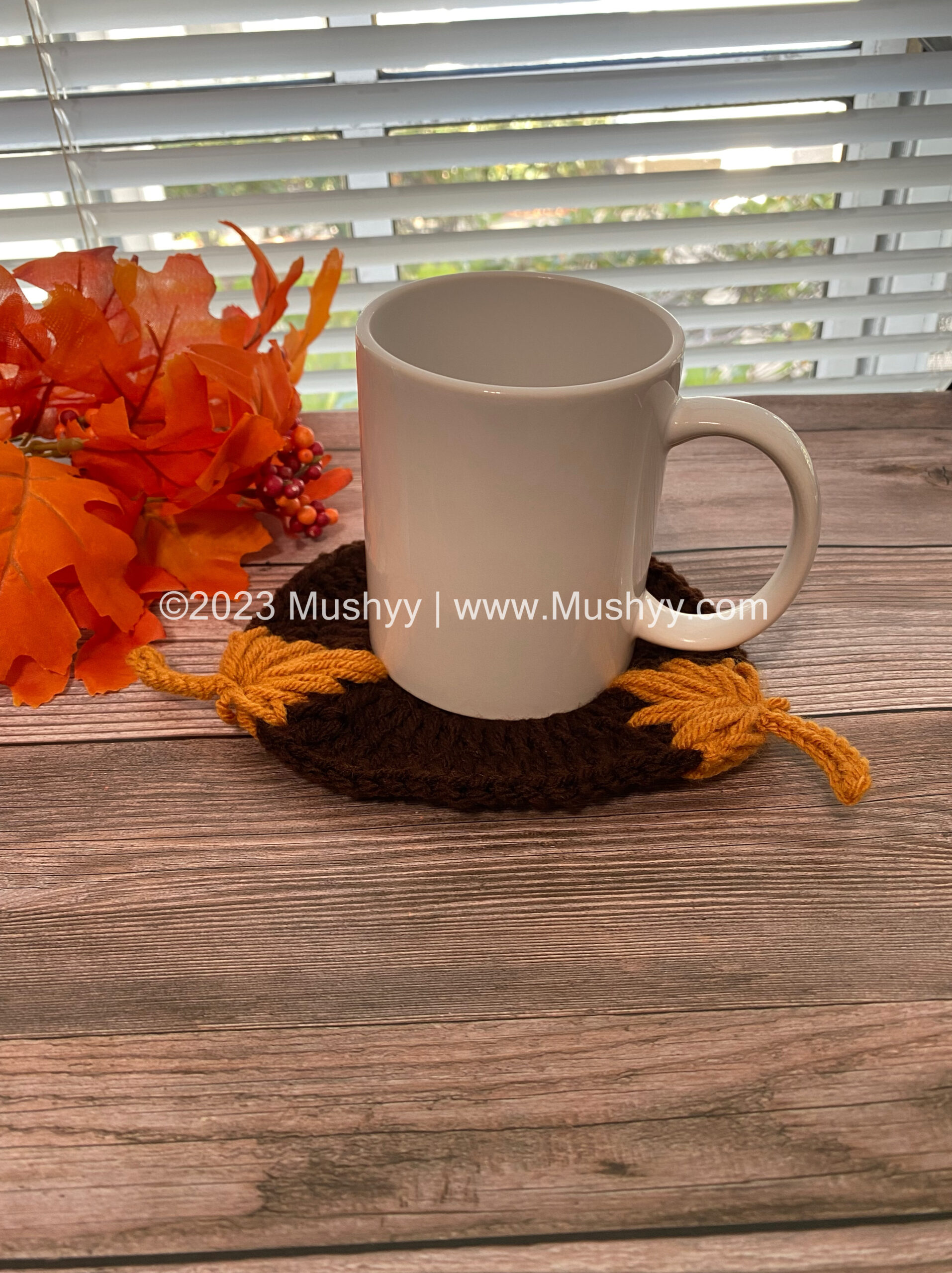 Maple Leaf Crochet Coaster Pattern By Mushyy - Image 2