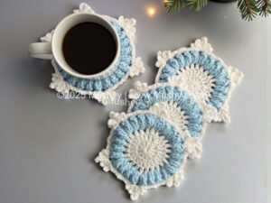 Crystal Flake Ceocget Snowflake Coaster Pattern By Mushyy