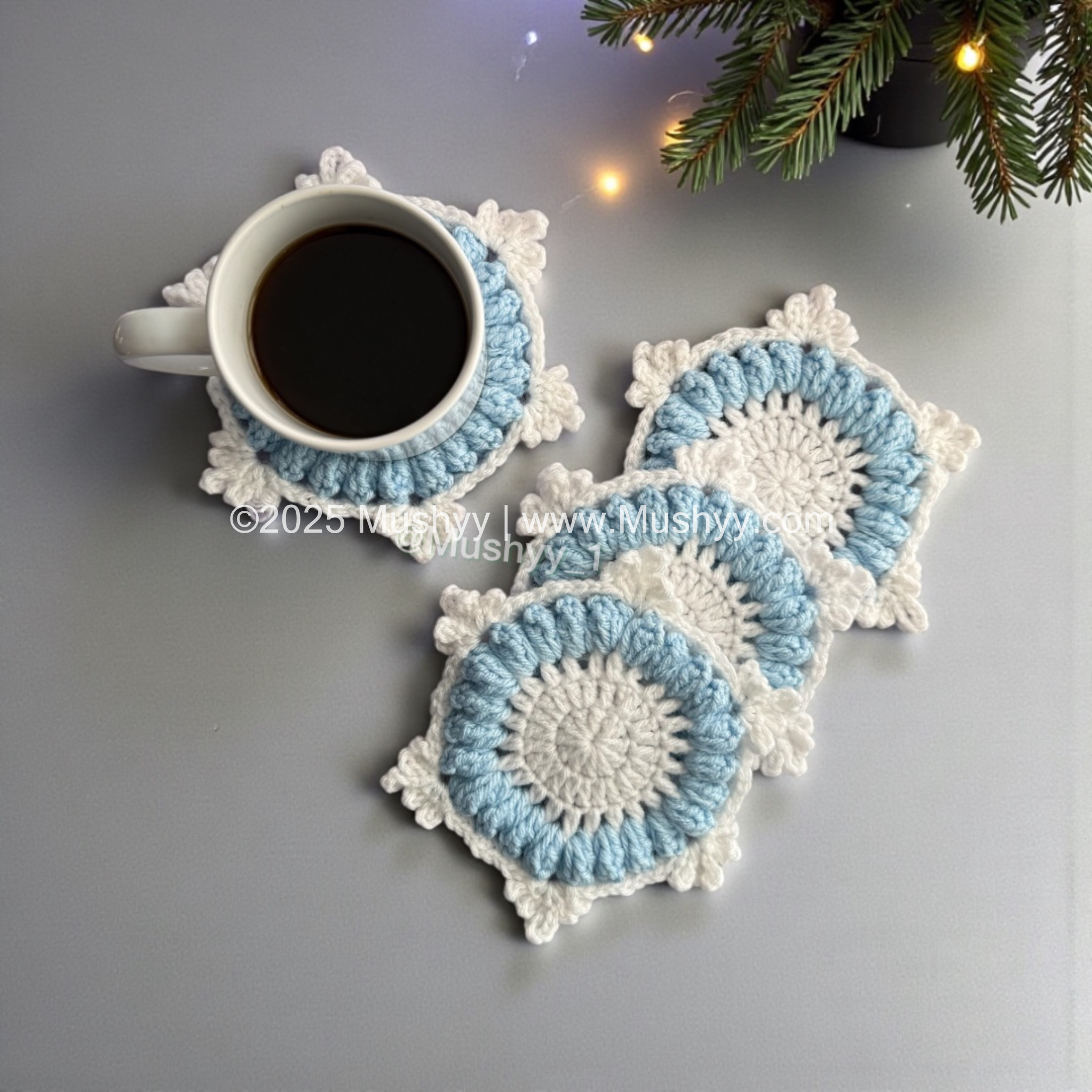 Crystal Flake Ceocget Snowflake Coaster Pattern By Mushyy