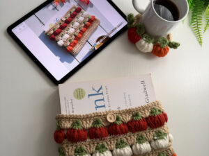 Pumpkin Patch Crochet Pattern Bundle | Fall Book Sleeve, iPad Sleeve & 3D Pumpkin Coaster PDF Crochet Patterns