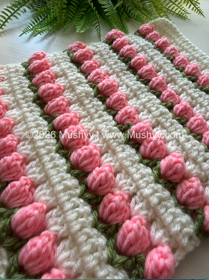 Crochet Tulip Stitch 3D Pattern By Mushyy