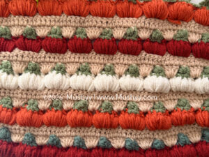 Pumpkin Row Stitch Crochet Pattern | 3D Pumpkin Crochet Stitch | Textured Fall & Halloween Crochet Pattern