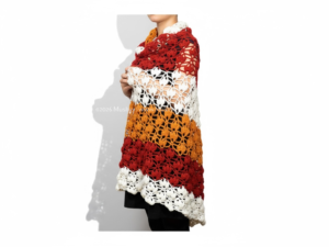 Autumn Leaves Crochet Evening Wrap Pattern by Mushyy