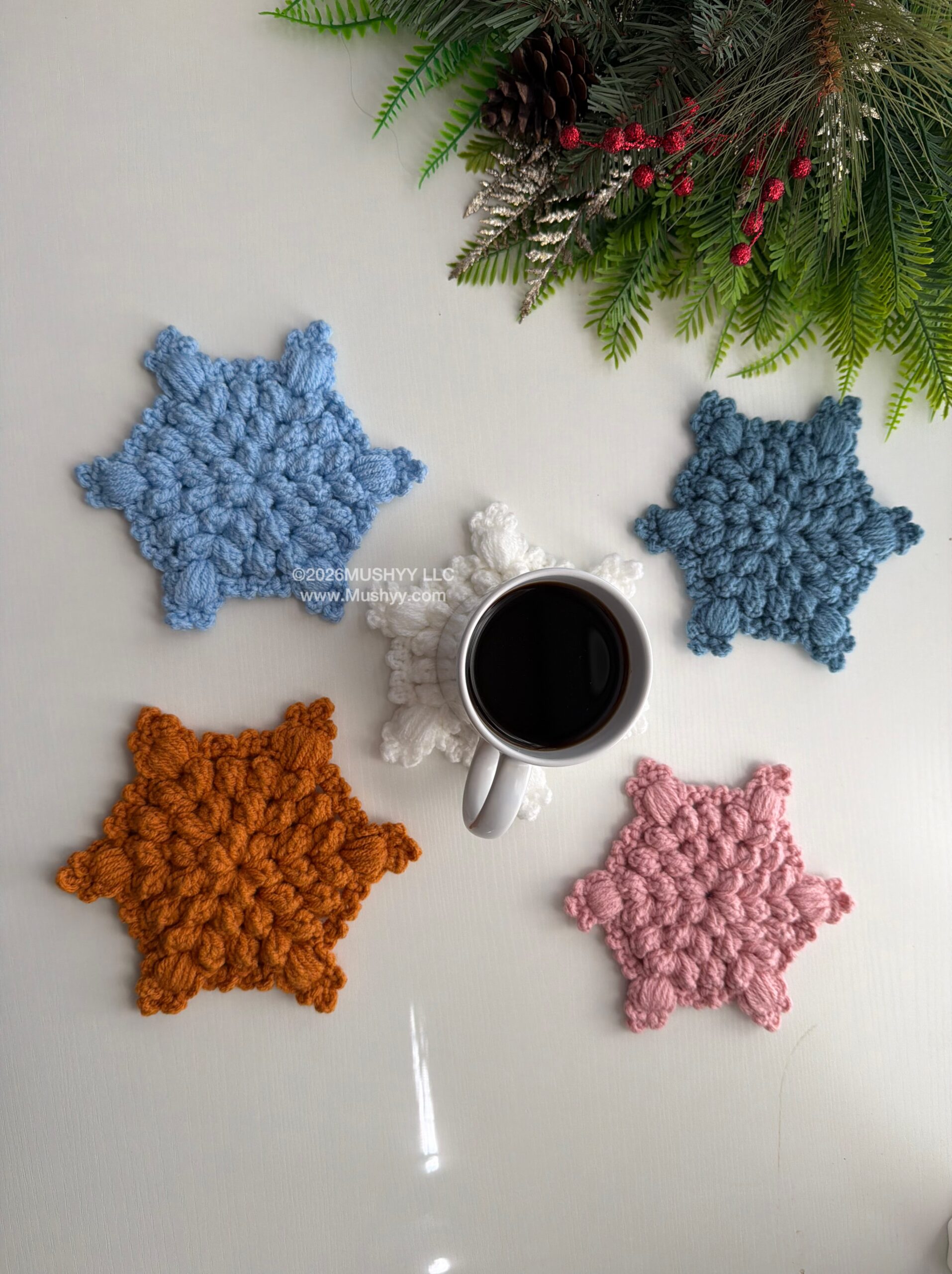 Frostell Crochet Snowflake Coaster Pattern PDF | Christmas Crochet Coaster | Winter Home Decor | Holiday Table Decor | Snowflake Crochet Pattern - Image 10