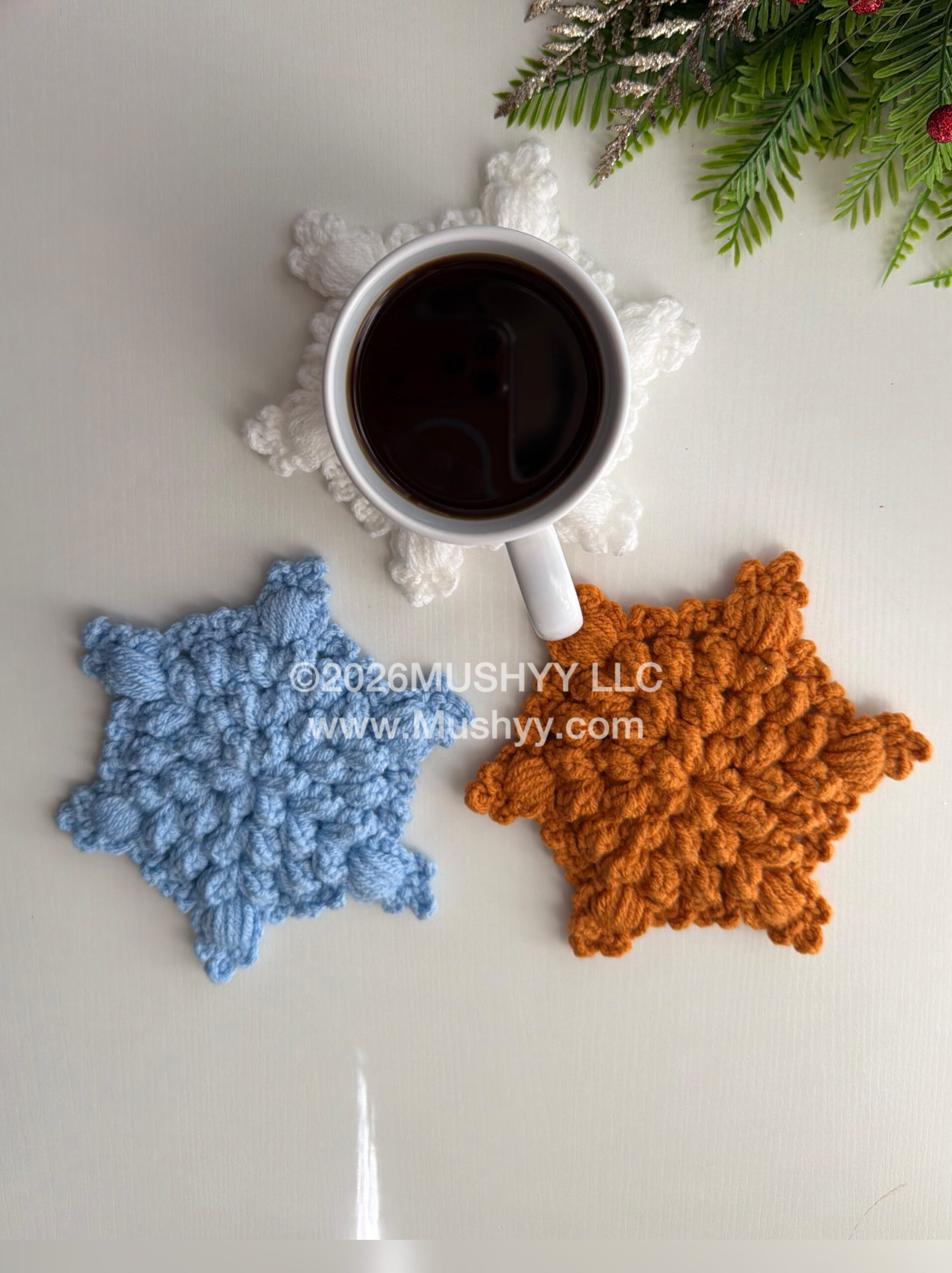 Frostell Crochet Snowflake Coaster Pattern PDF | Christmas Crochet Coaster | Winter Home Decor | Holiday Table Decor | Snowflake Crochet Pattern - Image 9