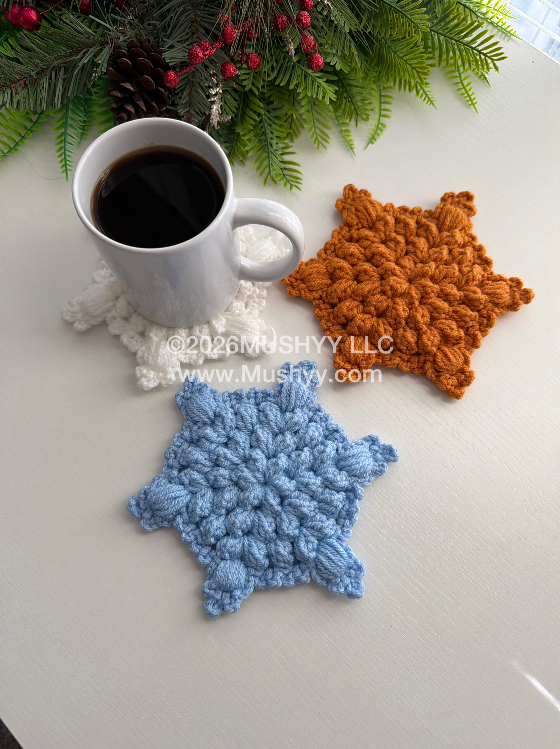 Frostell Crochet Snowflake Coaster Pattern PDF | Christmas Crochet Coaster | Winter Home Decor | Holiday Table Decor | Snowflake Crochet Pattern - Image 8