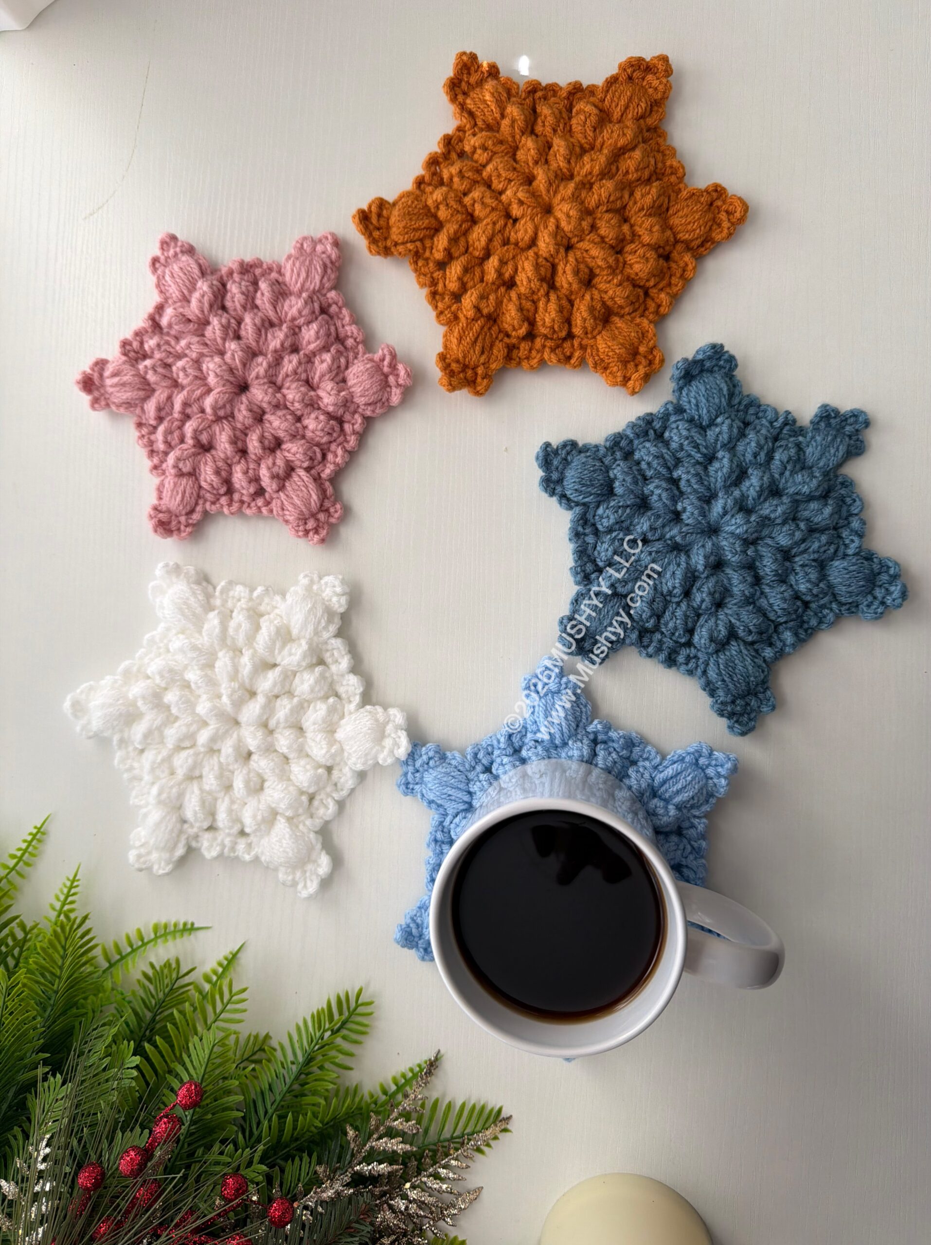 Frostell Crochet Snowflake Coaster Pattern PDF | Christmas Crochet Coaster | Winter Home Decor | Holiday Table Decor | Snowflake Crochet Pattern - Image 5